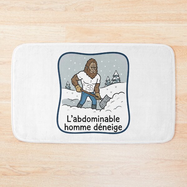 Item preview, The abdominant man shovels snow designed and sold by Je Suis À Moitié Plein.