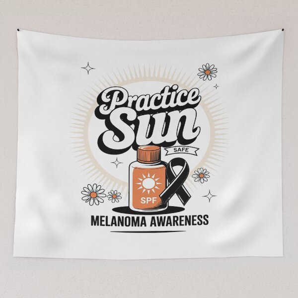 Item preview, Skin Cancer Awareness Practice Safe Sun Melanoma Awareness designed and sold by repconomArt.