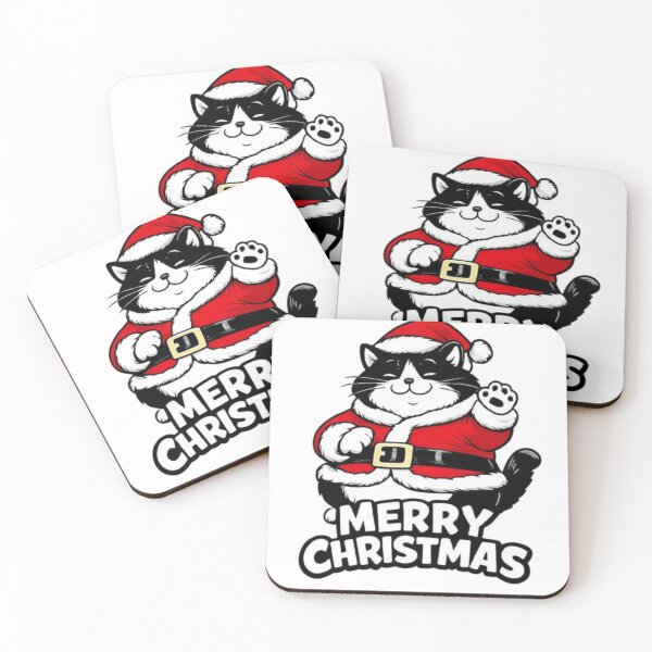 Item preview, SANTA CAT MERRY CHRISTMAS designed and sold by DomGDesign.