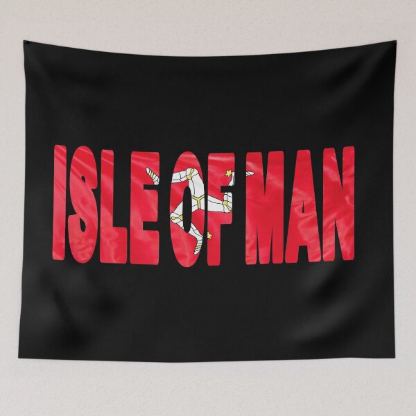Item preview, ISLE OF MAN - Flag Flying in Wind cut to Letters Souvenir Sticker Shirt designed and sold by Adam Gormley.