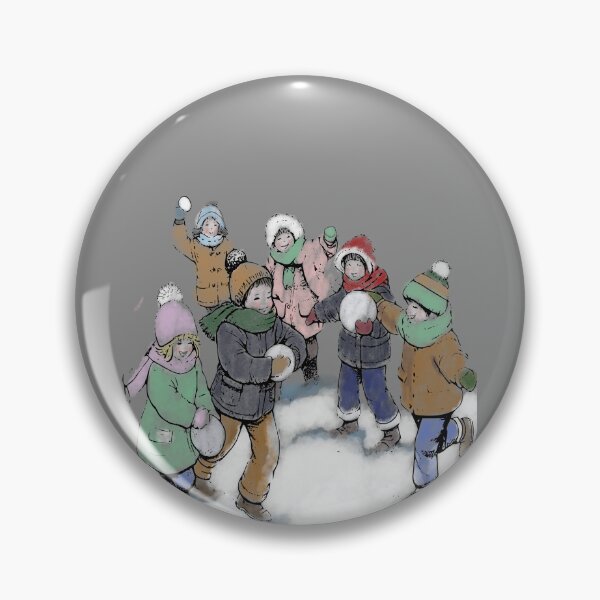 Item preview, Cottage Nostalgia - Kids Playing in the Snow designed and sold by SawaOne.