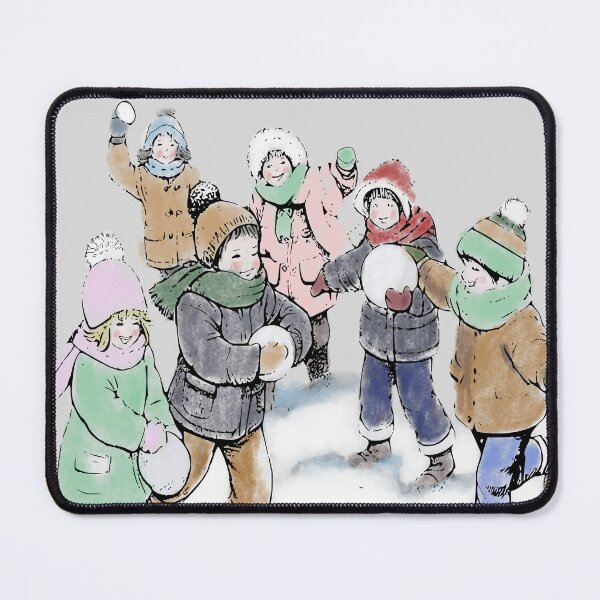 Item preview, Cottage Nostalgia - Kids Playing in the Snow designed and sold by SawaOne.