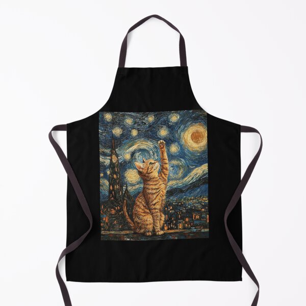 Item preview, Cat Van Gogh Style Starry Night Art designed and sold by stanton88.