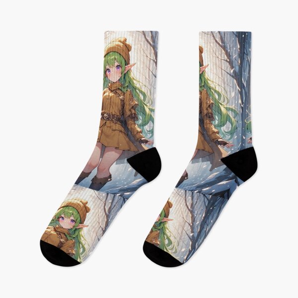 Item preview, Beautiful elf in a frozen forest designed and sold by ArtsJulian.