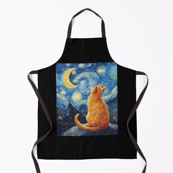 Item preview, Cat Van Gogh Style Starry Night Art Funny Graphic designed and sold by stanton88.