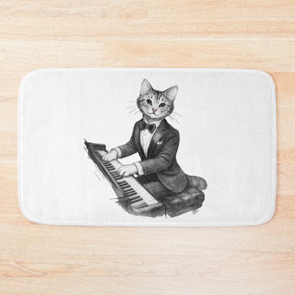 Item preview, CAT PLAYING PIANO designed and sold by DomGDesign.