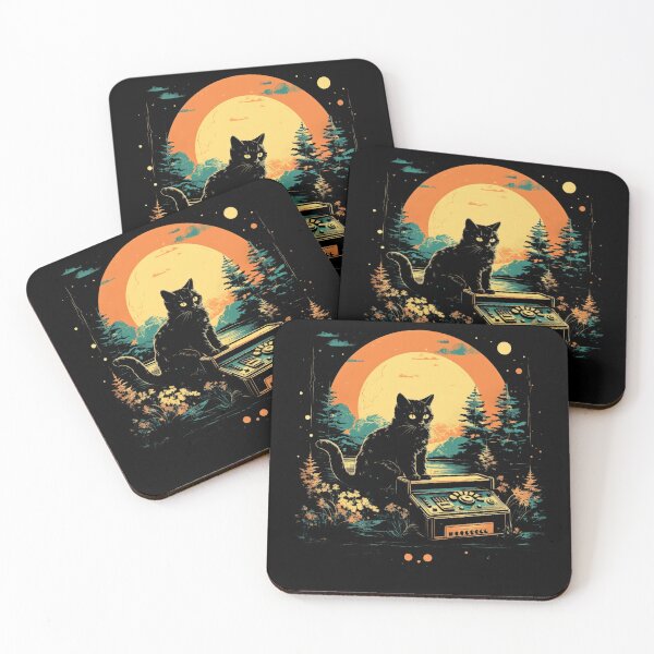 Item preview, Cool Cat Art  Vintage Surreal Van Gogh Style Cat Graphic designed and sold by stanton88.