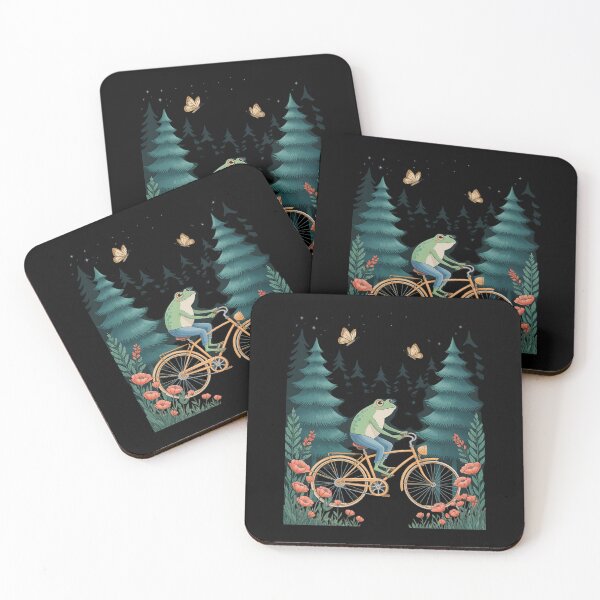 Item preview, Cottagecore Frog Bicycle Aesthetic Wildflower  designed and sold by MythWoot.