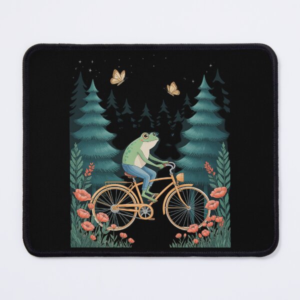 Item preview, Cottagecore Frog Bicycle Aesthetic Wildflower  designed and sold by MythWoot.