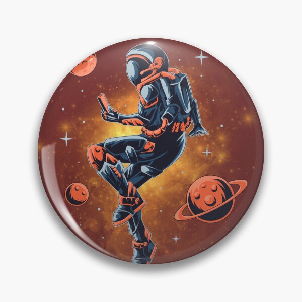 Item preview, Floating Astronaut in Space with Phone – Cosmic Sci-Fi Illustration designed and sold by NorthLux Studio.