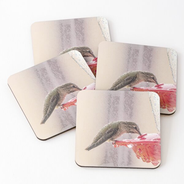 Item preview, Very Wet Hummer at the Feeder designed and sold by CarolM.
