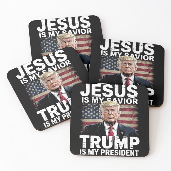Item preview, Jesus Is My Savior Trump Is My President 2024 American Flag designed and sold by FadeOfThrone.
