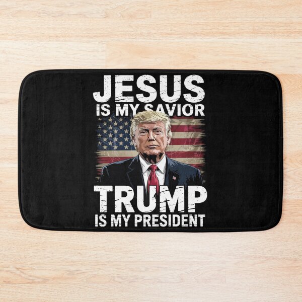 Item preview, Jesus Is My Savior Trump Is My President 2024 American Flag designed and sold by FadeOfThrone.