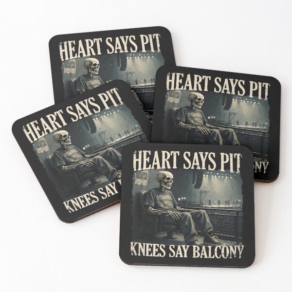 Item preview, Heart Says Pit Knees Say Balcony Funny Concert Skeleton  designed and sold by stanton88.