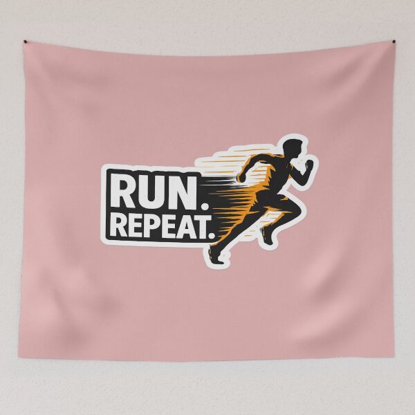Item preview, Run Motivation Fitness Sticker – Minimal Workout Typography Design designed and sold by RevieusaR.