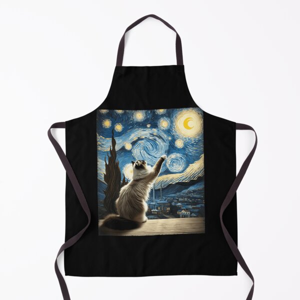 Item preview, Van Gogh Starry Night Style Artistic Ragdoll Cat designed and sold by stanton88.