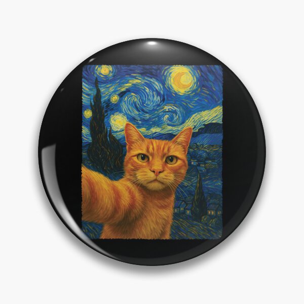 Item preview, Orange Cat Selfie Van Gogh'S Starry Night Cat Mom Cat Lovers designed and sold by stanton88.