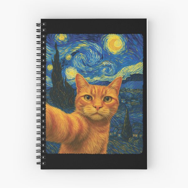 Item preview, Orange Cat Selfie Van Gogh'S Starry Night Cat Mom Cat Lovers designed and sold by stanton88.
