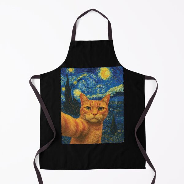 Item preview, Orange Cat Selfie Van Gogh'S Starry Night Cat Mom Cat Lovers designed and sold by stanton88.