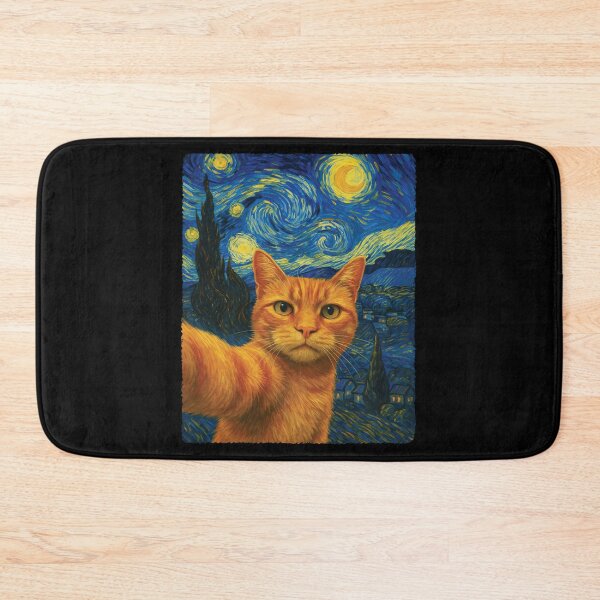 Item preview, Orange Cat Selfie Van Gogh'S Starry Night Cat Mom Cat Lovers designed and sold by stanton88.