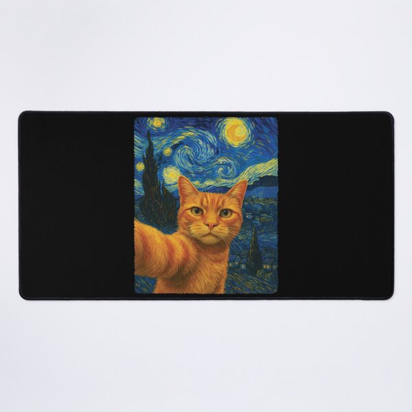 Item preview, Orange Cat Selfie Van Gogh'S Starry Night Cat Mom Cat Lovers designed and sold by stanton88.