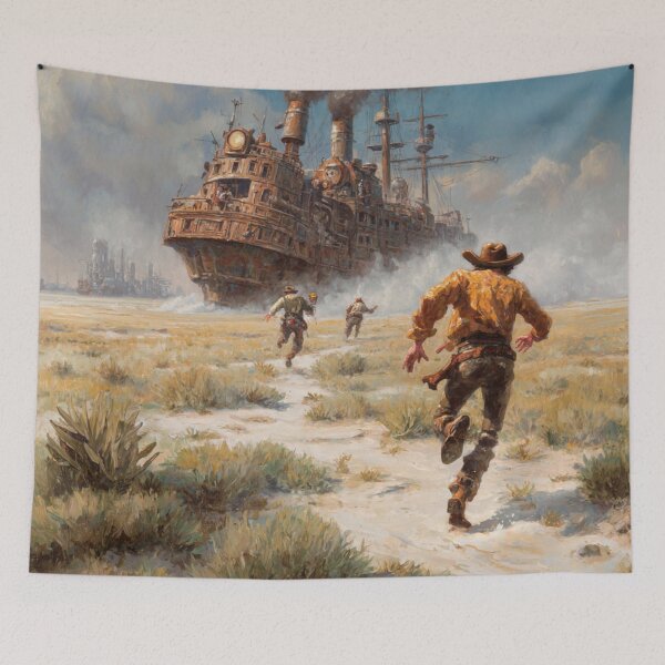 Item preview, Clockship Chase Across the Wastes designed and sold by afrancisCL.