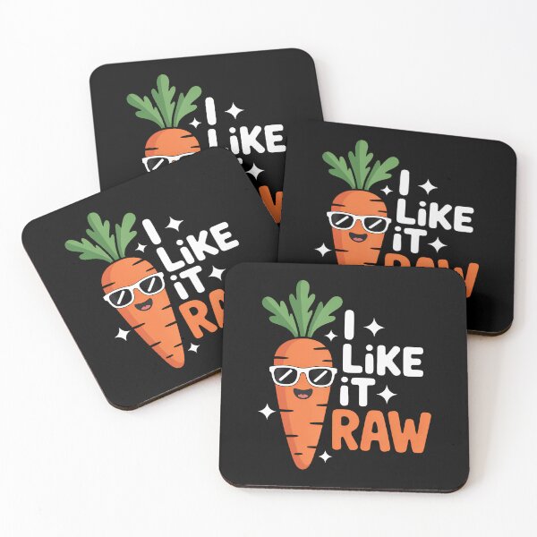 Item preview, I Like It Raw Funny Vegan Carrot Vegetable Joke designed and sold by reeneregen.