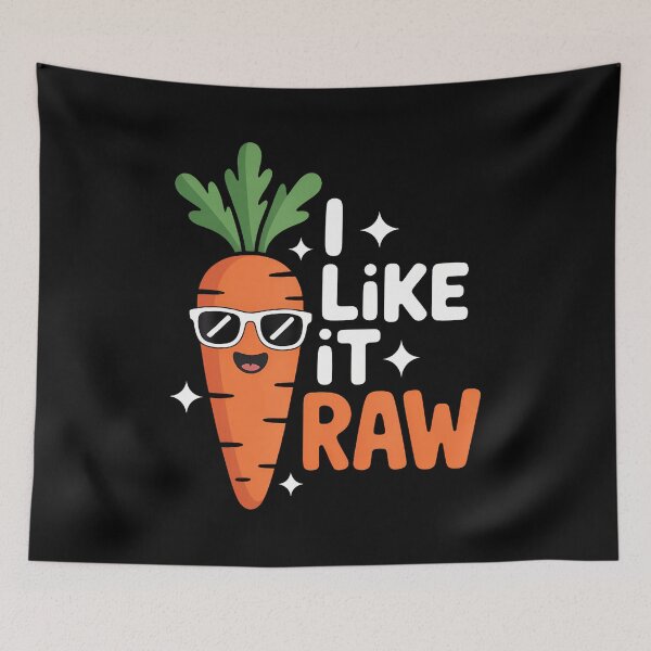Item preview, I Like It Raw Funny Vegan Carrot Vegetable Joke designed and sold by reeneregen.