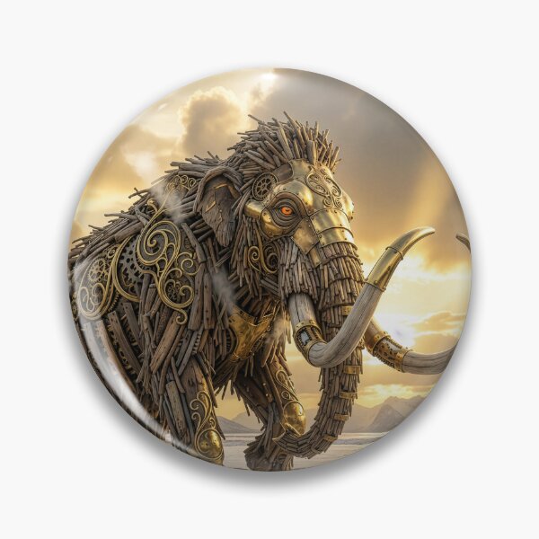 Item preview, Steampunk Art Nouveau Driftwood Wooly Mammoth designed and sold by Tridentulus.