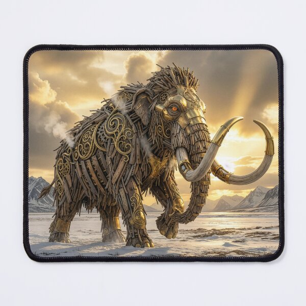 Item preview, Steampunk Art Nouveau Driftwood Wooly Mammoth designed and sold by Tridentulus.