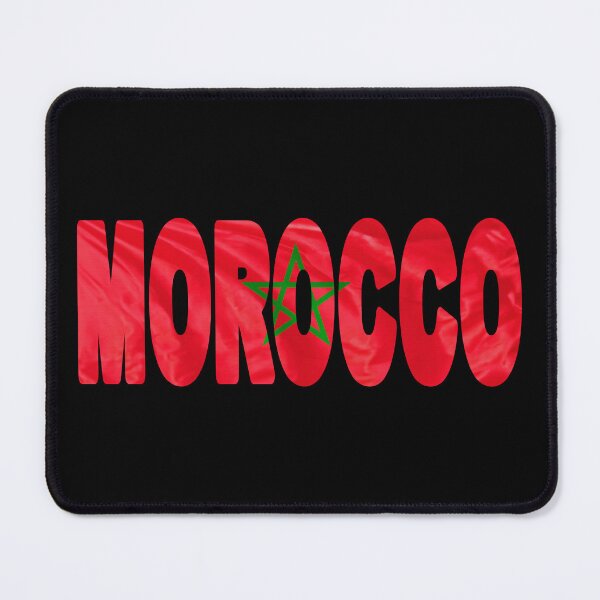 Item preview, MOROCCO - Flag Flying in Wind cut to Letters Souvenir Sticker Shirt designed and sold by Adam Gormley.