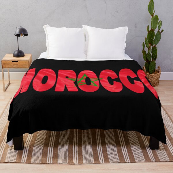 Item preview, MOROCCO - Flag Flying in Wind cut to Letters Souvenir Sticker Shirt designed and sold by Adam Gormley.