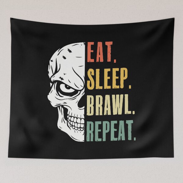 Item preview, Eat Sleep Brawl Repeat Funny Video Gamer Gaming designed and sold by reeneregen.