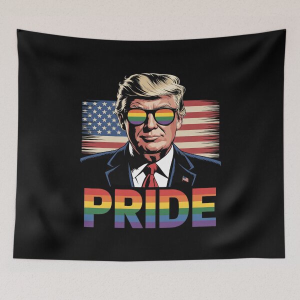 Item preview, LGBT Pride American Flag Trump Trans Gay Lesbian Bisexual designed and sold by AquaKiev.