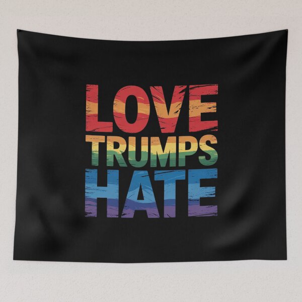 Item preview, Love Trumps Hate LGBT Anti-Trump designed and sold by FadeOfThrone.