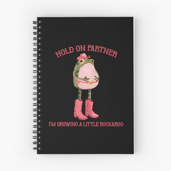 Item preview, Hold On Partner I'M Growing A Little Buckaroo Frog Pregnancy designed and sold by AileighKyser.