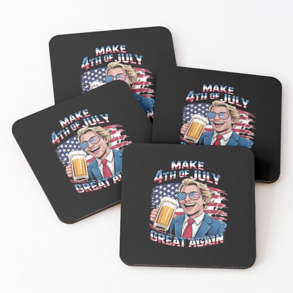 Item preview, Make 4th Of July Great Again Trump Men Drinking Beer designed and sold by AquaKiev.