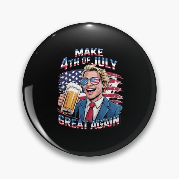 Item preview, Make 4th Of July Great Again Trump Men Drinking Beer designed and sold by AquaKiev.