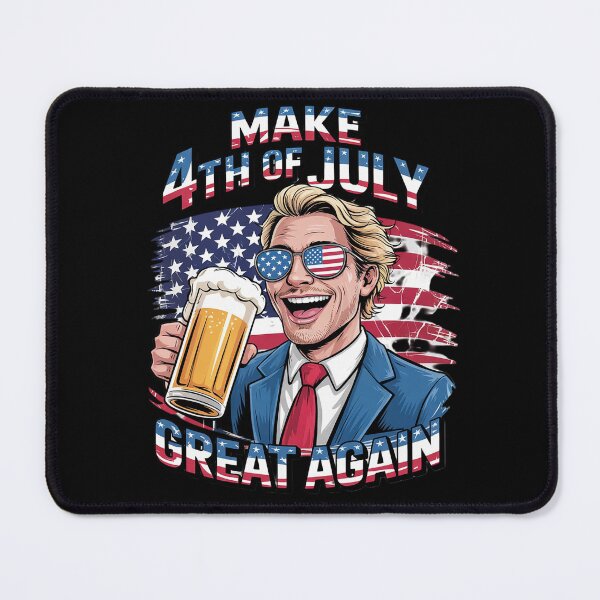 Item preview, Make 4th Of July Great Again Trump Men Drinking Beer designed and sold by AquaKiev.