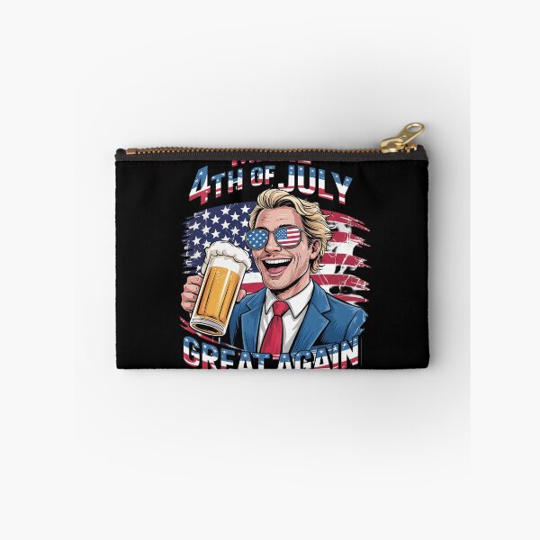 Item preview, Make 4th Of July Great Again Trump Men Drinking Beer designed and sold by AquaKiev.