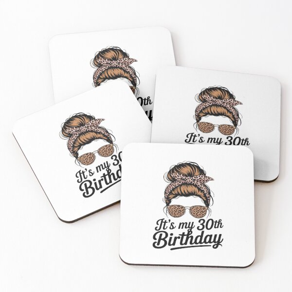 Item preview, 30 Years Old Messy Bun Leopard It's My 30th Birthday designed and sold by MythWoot.