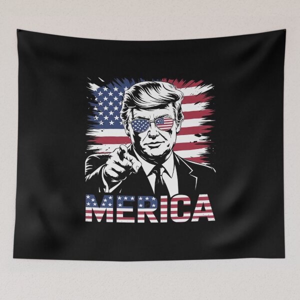 Item preview, Merica Trump 2024 4th Of July Patriotic American flag Merica designed and sold by FadeOfThrone.