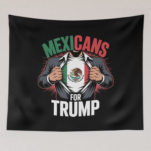 Item preview, Mexicans For Trump 2024 USA Mexico Flag designed and sold by FadeOfThrone.