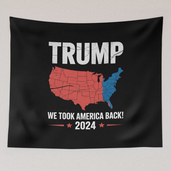 Item preview, Patriotic Red and Blue Map, Donald Trump, WE WON Trump designed and sold by FadeOfThrone.