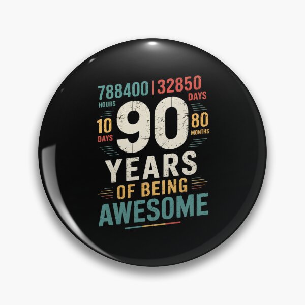 Item preview, 90th Birthday Hours Days Months 90 Years Old Bday designed and sold by MarryIsMonth.