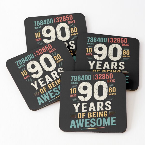 Item preview, 90th Birthday Hours Days Months 90 Years Old Bday designed and sold by MarryIsMonth.