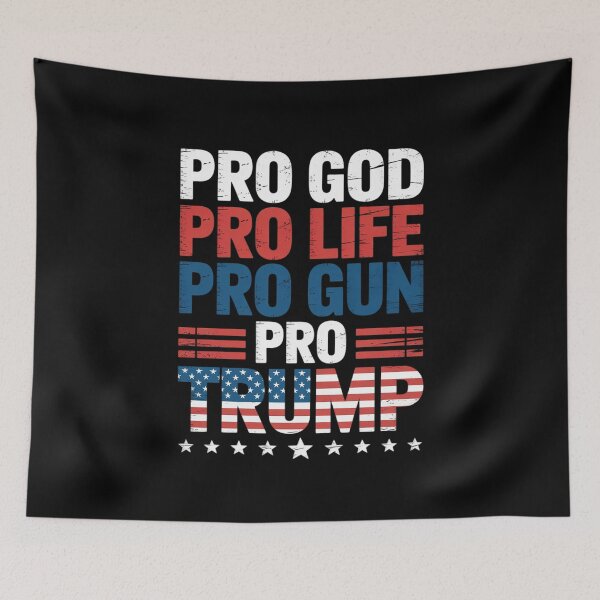 Item preview, Pro God Pro Life Pro Gun Pro Trump - Patriotic Trumps Fans designed and sold by FadeOfThrone.