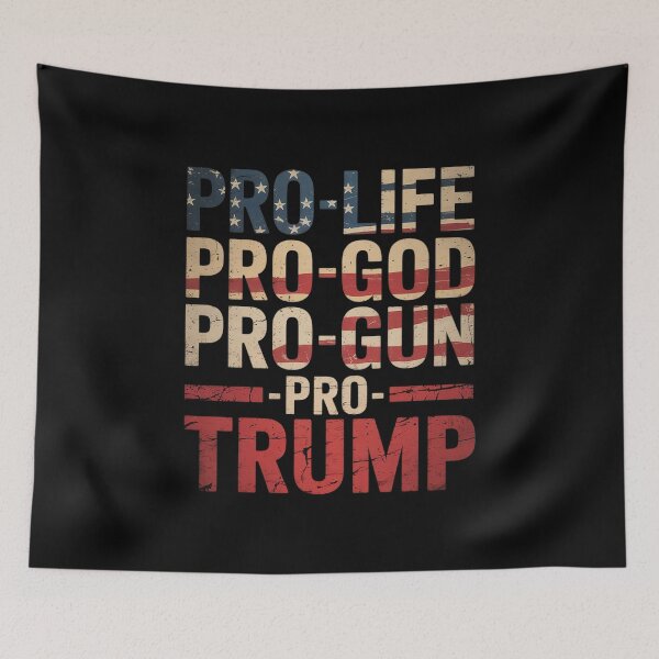 Item preview, Pro Life God Gun Trump USA Re-elect Donald Trump designed and sold by AquaKiev.