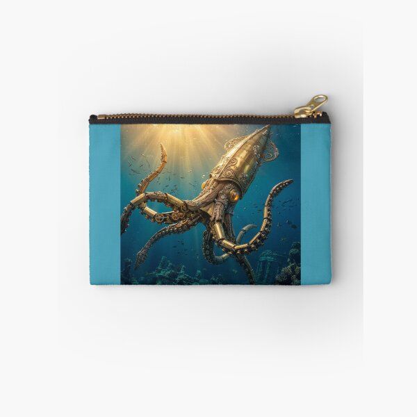 Item preview, Steampunk Driftwood Art Nouveau Squid designed and sold by Tridentulus.