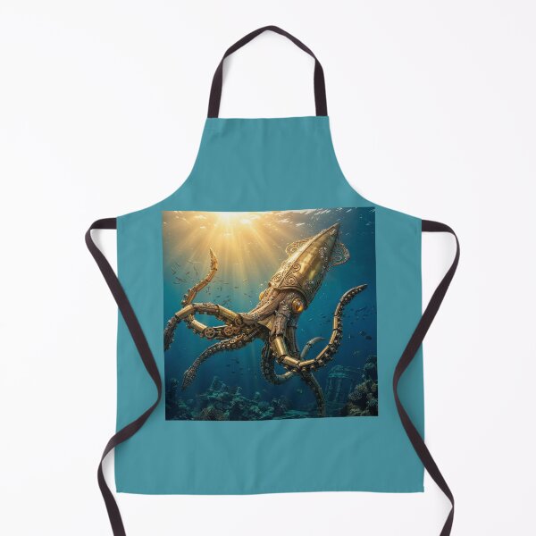 Item preview, Steampunk Driftwood Art Nouveau Squid designed and sold by Tridentulus.